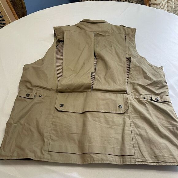 HUMVEE Men’s Size Large Ranger Vest Full Zip With Multiple Pockets Khaki Tan EUC - Picture 9 of 9